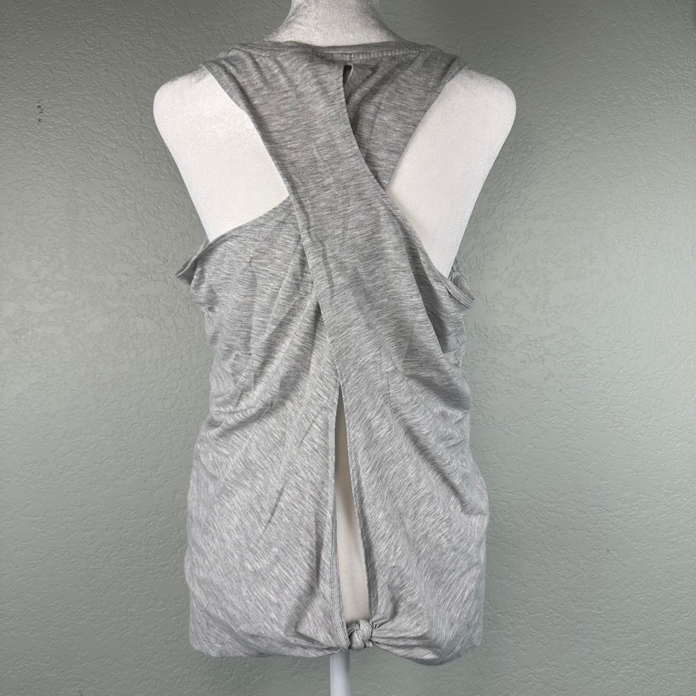 Victorias Secret Angel Tank Top Size S Gray Graphic Racerback Gym Workout Sport - Picture 3 of 14